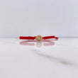 Pulsera Roja Herraje Letra O 0.55gr / 1.5cm / Troquelado Oro Amarillo $
