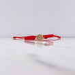 Pulsera Roja Herraje Letra O 0.55gr / 1.5cm / 5mm Troquelado Bolas Neoprenos Rojo Oro Amarillo $