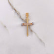 Dije Cruz Clavos 3.6gr / 3.8cm / Circones Blancos Tres Oros $