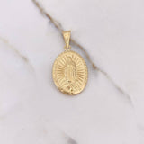 Dije Virgen Guadalupe 3.2gr / 4cm / Troquelado Oro Amarillo $