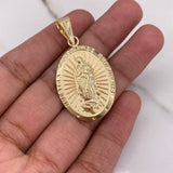 Dije Virgen Guadalupe 3.2gr / 4cm / Troquelado Oro Amarillo $