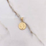 Dije San Benito 0.85gr / 2cm / Troquelado Oro Amarillo $