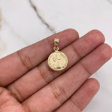 Dije San Benito 0.85gr / 2cm / Troquelado Oro Amarillo $