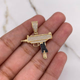 Dije Arma 3.75gr / 3cm / Circones Negros Blancos Oro Amarillo $