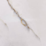 Piercing Ombligo 0.35gr / 1.4cm / Circon Blanco Bola Lisa Oro Amarillo (Joya)