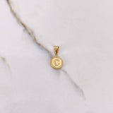Dije Letra C 0.6gr / 1.8cm / Troquelado Oro Amarillo $
