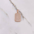 Dije Placa 4.15gr / 3cm / Circones Blancos Oro Rosa $