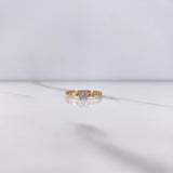 Anillo Solitario Cubano 1.25gr / T6 / Circon Blanco Oro Amarillo $