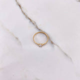 Anillo Solitario Cubano 1.25gr / T6 / Circon Blanco Oro Amarillo $