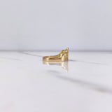 Anillo Corona 15s 2.3gr / T6 1/4 / Circones Celestes Blancos Dos Oros Amarillo Blanco $