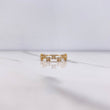 Anillo Corona Flores 1.85gr / T6 / Circones Blancos Oro Amarillo $