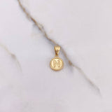 Dije Letra N 0.6gr / 1.8cm / Troquelado Oro Amarillo $