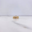 Anillo Corona Corazones 2.6gr / T7 / Circones Blancos Oro Amarillo $