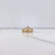 Anillo Corona 15s 3.75gr / T6 3/4 / Circones Blancos Oro Amarillo $