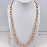 Cadena Militar 34.05gr / 70cm / 4mm Diamantado Oro Rosa $
