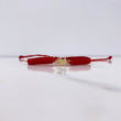 Pulsera Roja Oso Ts 0.3gr / 1.2cm / Oro Amarillo $