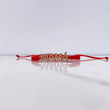 Pulsera Roja Mamá 2.1gr / 3cm / Circones Blancos Oro Amarillo $