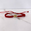 Pulsera Roja Huella 0.5gr / 1.3cm / Liso Oro Amarillo $