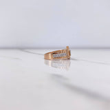 Anillo Correa Corona RX 4.25gr / T6 / Circones Blancos Dos Oros Blanco Rosa $