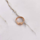 Anillo Correa Corona RX 4.25gr / T6 / Circones Blancos Dos Oros Blanco Rosa $