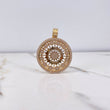 Dije Mosaico 9.7gr / 4.3cm / Circones Blancos Oro Amarillo $