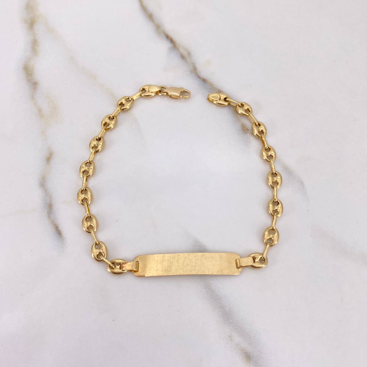 Pulso Placa GC 4.45gr / 20cm / 5mm Oro Amarillo $