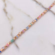 Pulso Rustico 10.85gr / 18cm / Cauchos Colores Circones Blancos Oro Rosa $