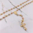 Rosario Virgen Milagrosa 16.15gr / 65cm / 6mm-7mm Bolas Lisas Tres Oros $