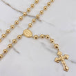 Rosario Virgen Milagrosa 21.15gr / 65cm / 7mm-8mm Bolas Lisas Oro Amarillo $