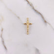 Herraje Cruz Cristo 0.75gr / 2.6cm / Puntas Planas Oro Amarillo $