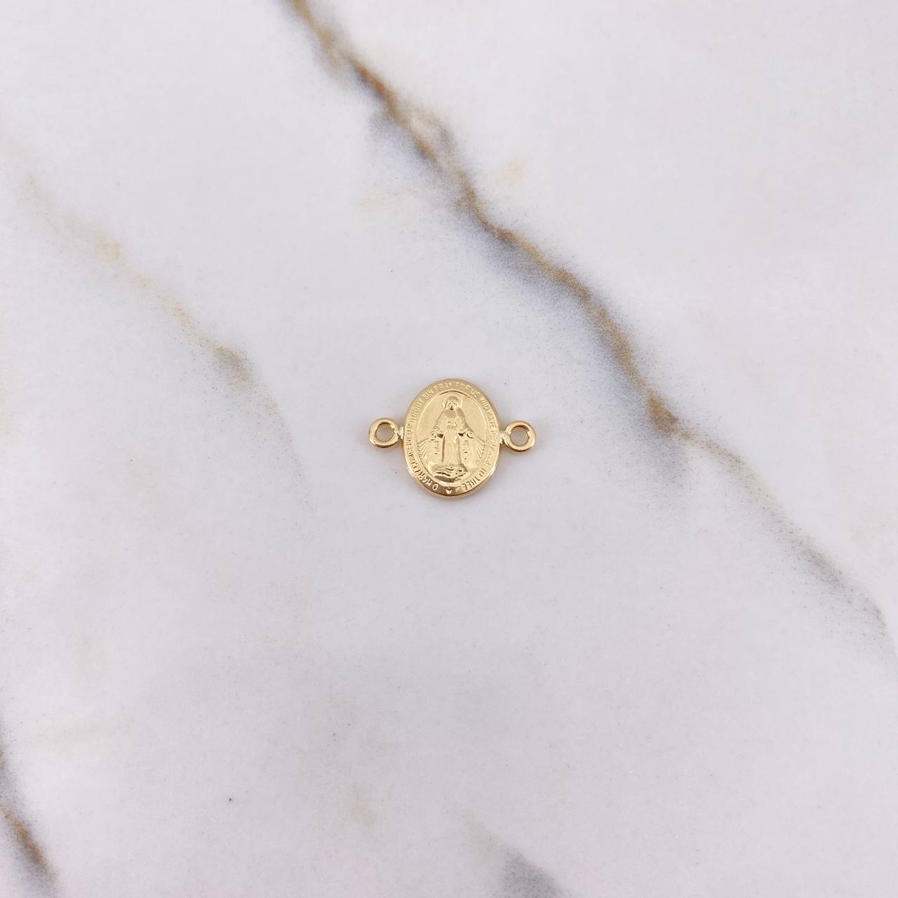 Herraje Virgen Milagrosa 0.6gr / 1.5cm / Troquelada Oro Amarillo $