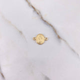 Herraje Virgen Milagrosa 0.6gr / 1.5cm / Troquelada Oro Amarillo $