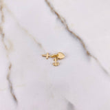 Dije Tres Gracias 0.6gr / 1.3cm / Troquelado Oro Amarillo $