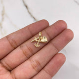 Dije Tres Gracias 0.6gr / 1.3cm / Troquelado Oro Amarillo $