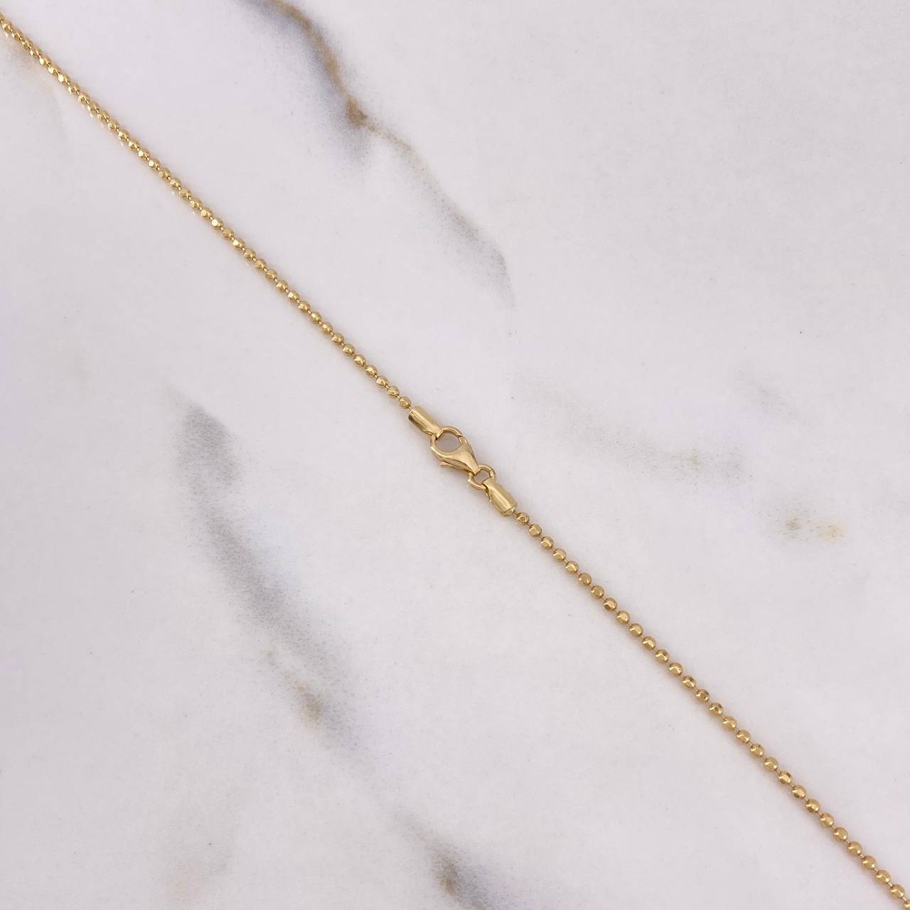 Cadena Militar 4.65gr / 50cm / 1.15mm Diamantada Oro Amarillo +3 $