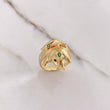Anillo Elefante 7.6gr / T6 3/4 / Circones Verdes Naranjas Blancos Negros Oro Amarillo $
