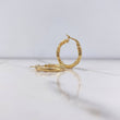 Candongas Gema 2.45gr / 2.3cm / Entorchada Relieve Oro Amarillo &