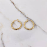Candongas 2.35gr / 2.3cm Rayadas Oro Amarillo Mai
