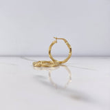 Candongas 2.35gr / 2.3cm Rayadas Oro Amarillo Mai
