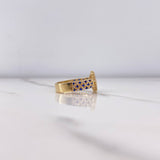 Anillo Correa Corona RX 3.55gr / T7 / Circones Azules Blancos Oro Amarillo &