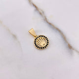 Dije Corona RX 1.2gr / 1.8cm / Circones Negros Oro Amarillo &
