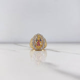 Anillo Virgen Guadalupe 7gr / T6 1/2 / Circones Azules Fucsias Blancos Oro Amarillo &