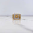 Anillo Cinturon Rectangular Corona RX 6.35gr / T10 / Circones Blancos Dos Oros Amarillo Blanco &