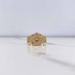 Anillo Corona RX 4.4gr / T7 1/2 / Circones Blancos Oro Amarillo &
