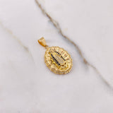 Dije Virgen Guadalupe 5.05gr / 3.1cm / Circones Negros Blancos Oro Amarillo &