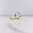 Candongas Bella 1.55gr / 1.7cm / Rayadas Entorchadas Oro Amarillo &