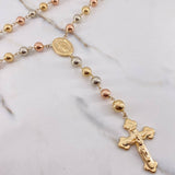Rosario Virgen Milagrosa 20.6gr / 65cm / 7mm-8mm Bolas Lisas Tres Oros &