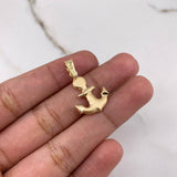 Dije Ancla Mate 0.8 g / 2.5 cm Oro Amarillo 18K