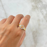 Anillo MBG 5.15gr / T9 / Circones Blancos Tres Oros &