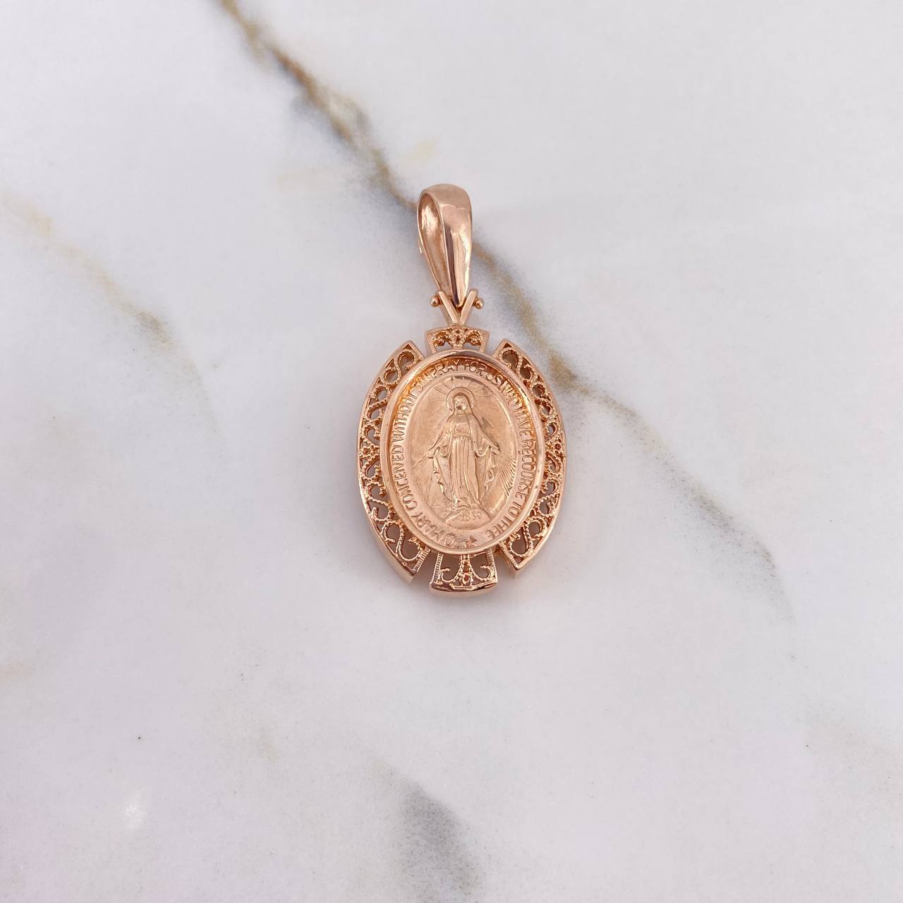 Dije Virgen Milagrosa 8.35gr / 4cm / Oro Rosa &